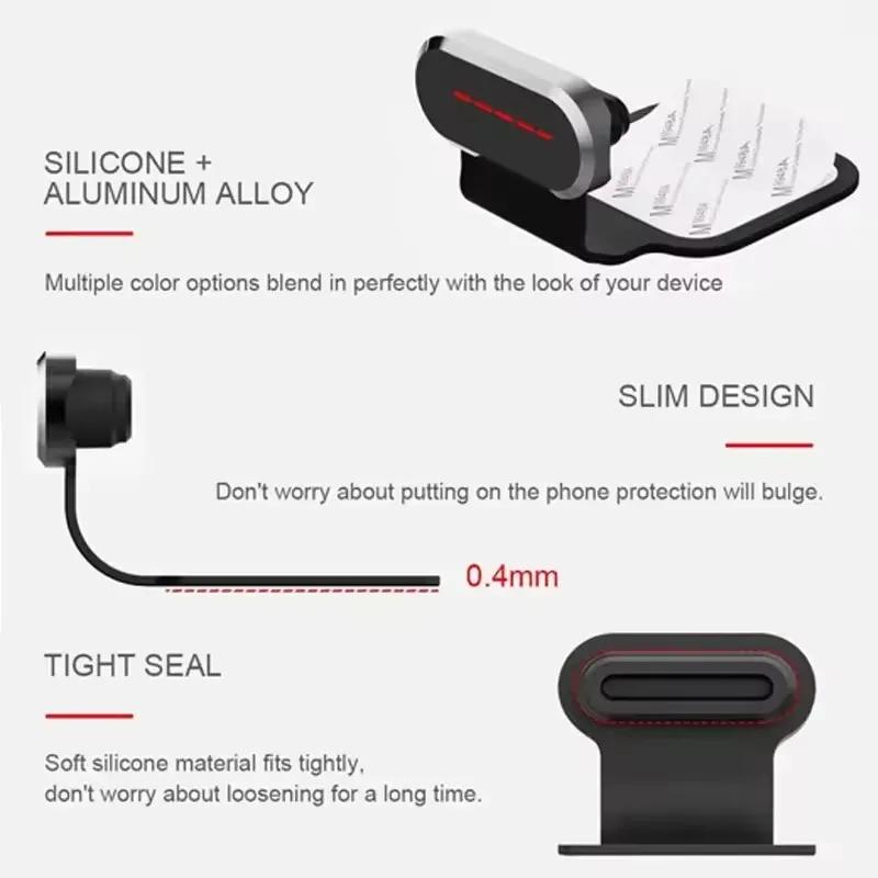Xiaomi 1-5Pcs Type-C Metal Dustplugs for IPhone 17 Pro 16 15 Cellphone Charging Protectors Dust-proof Plugs USB C Adhesive Dust Cover