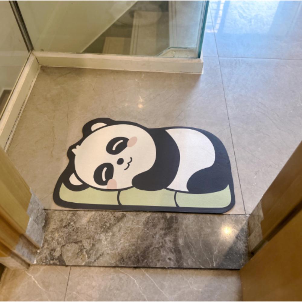 Cute Diatom Super Absorbent Bathroom Mat CartoonNon-Slip Mud Toilet Pad Quick-Drying Bath Mat Floor Mat