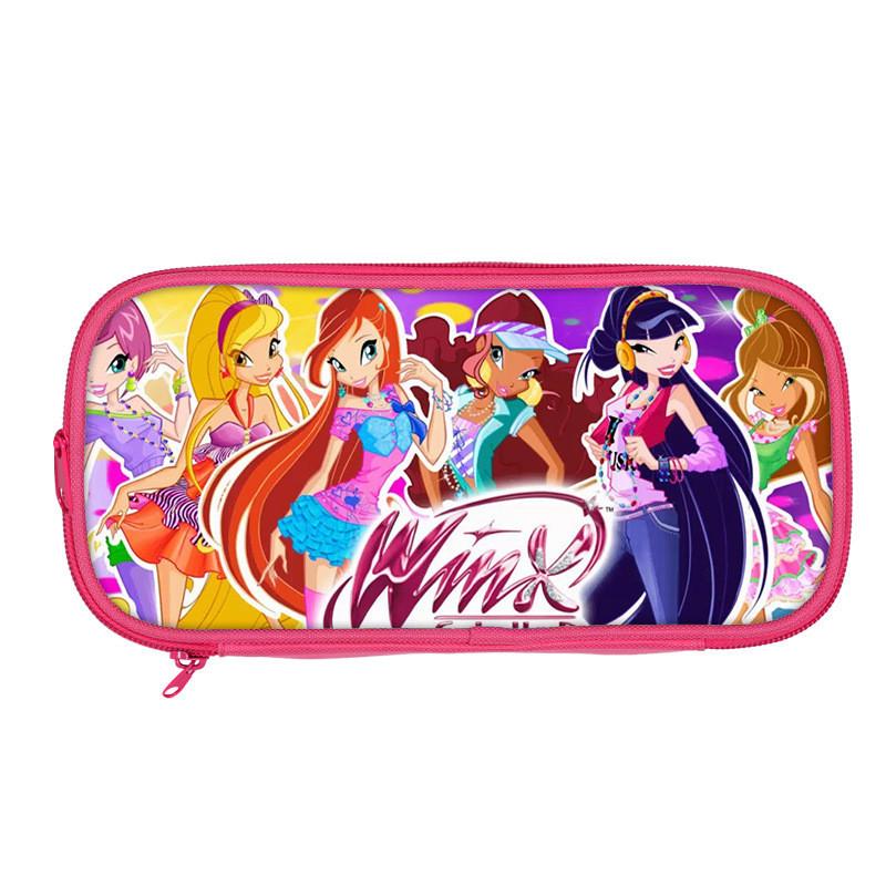 Winx Club Magic Reprint Polyester Pencil Box With Multiple Compartments For School
