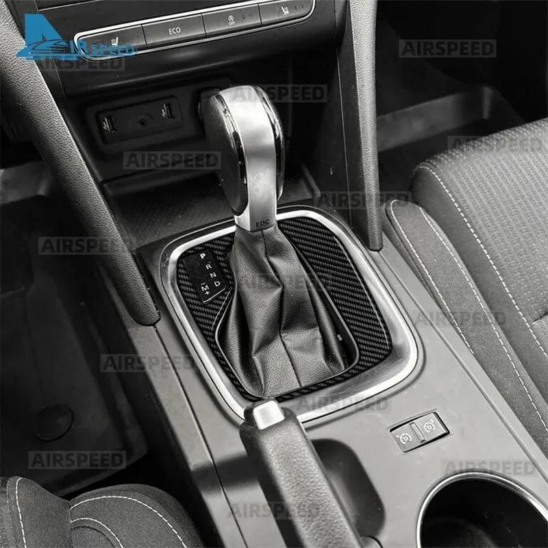 Real Soft Carbon Fiber Sticker Car Automatic/AT Gear Shift Panel For Renault Megane 4 2016 2017 2018 -2025
