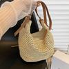Yogodlns Женская тканая сумка в стиле ретро Sen Grass, новинка 2023 года, тканая сумка большой емкости для отдыха, модная сумка на плечо для пляжного отдыха, женская сумка
