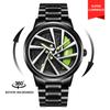 SVJ Brand Wheel Hub Watch Men 360° Rotating Three-dimensional Hollowed Out Car Modification Table Conceptual Luminous Watch
