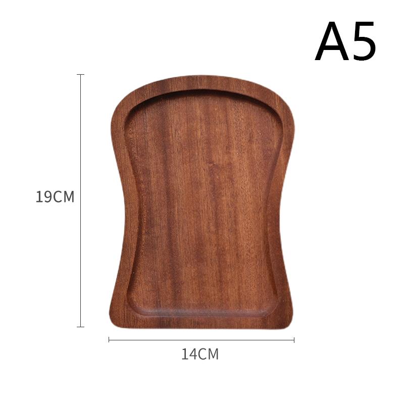 Wooden Tray Ins Style Small Wooden Tray Rectangular Dinner Plate Cake Bread Coffee Tea Set Solid Wood Plate Tray