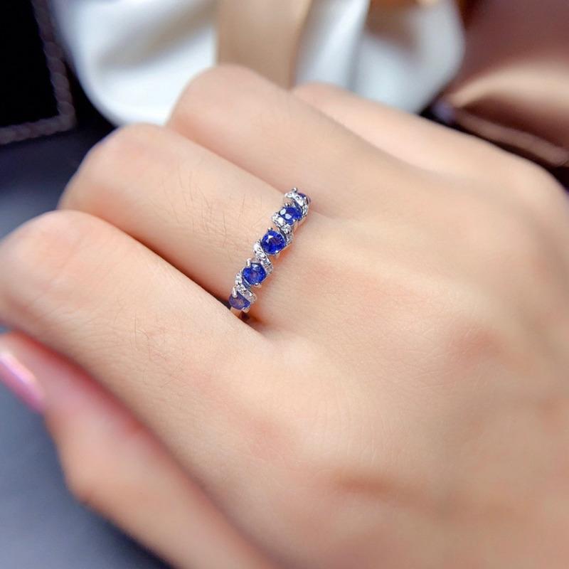 BELLA BOX Новая мода Twist Line Полный бриллиант Моделирование Аквамарин Сапфир Открытое кольцо Женский темперамент Свободное кольцо Ручные свадебные украшения