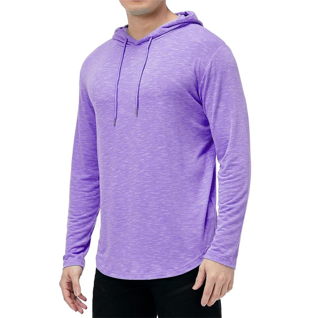 Мужское повседневное пальто с капюшоном, однотонная спортивная толстовка с длинными рукавами