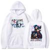 Arcane Jinx Boom Hoodies Горячая игра Сериал Печать Унисекс Уличная одежда Ropa Hombre Sudaderas Мужская/Женская одежда Мягкие толстовки и свитшоты Унисекс