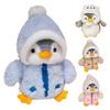 Милая плюшевая игрушка пингвин для детей, мягкая подушка в виде животного с одеждой