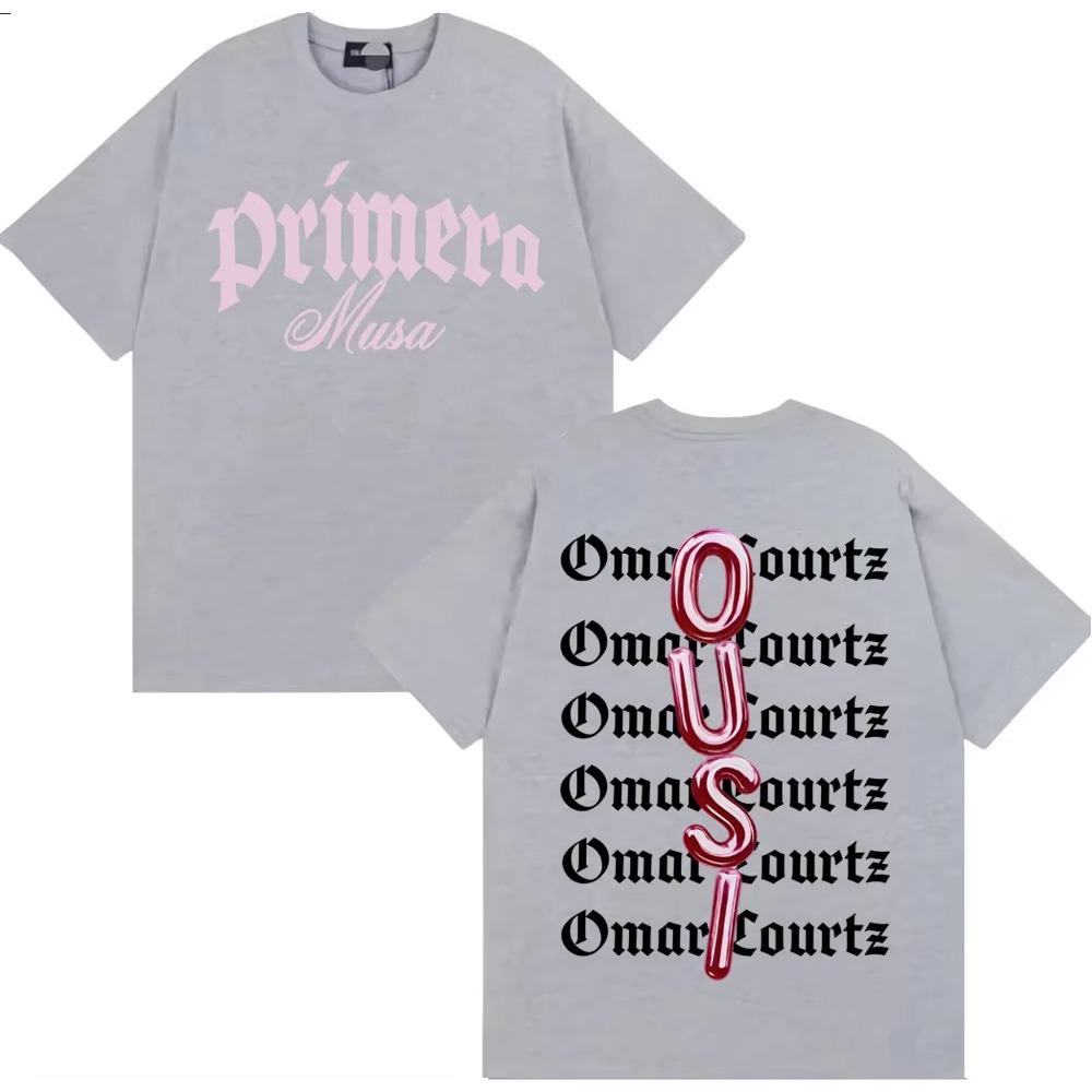 Omar Courtz Primera Musa Album Print T Shirt Unisexs Women Clothing Vintage Short Sleeve Tshirts Casual Comfort Cotton Tshirts