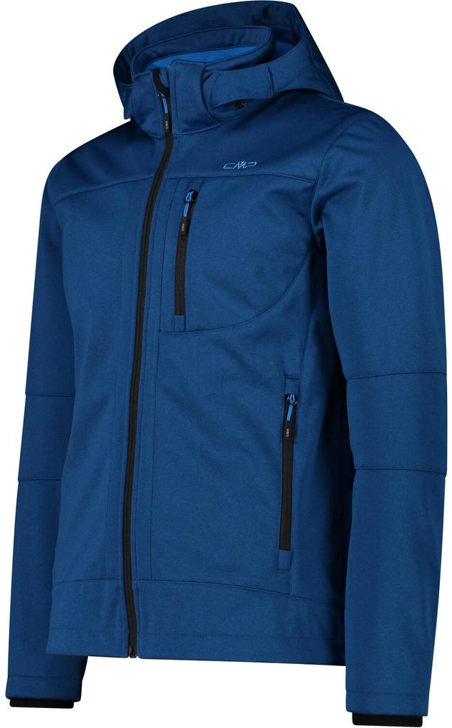Куртка мужская CMP Mottled softshell со съемным капюшоном (3A01787N-M) Man Softshell Jacket With Detachable Hood (3A01787N-M) petrol mel
