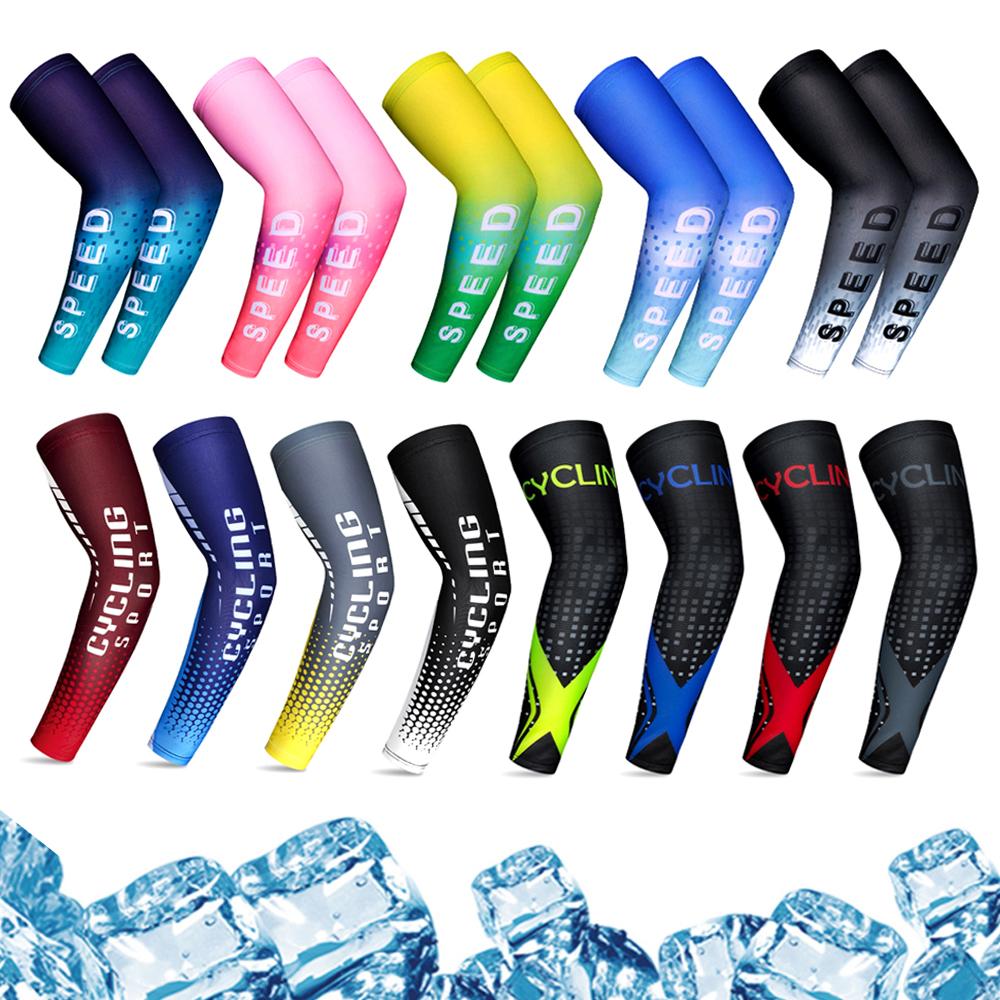1Pair Sports Cycling Arm Sleeves Anti-UV Sun Protection UPFArm Compression Cover for Running Basketball Football Fishing