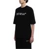 Off-White Большая книжная скейт-футболка Черный/Белый Мужские топы OMAA120C99JER0081001