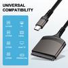 UC-146-SL 5Gbps USB-C To SATA 22-Pin Type-C Adapter Cable for 2.5'' Hard Disk Driver SSD Laptop (Total Length: 25cm)