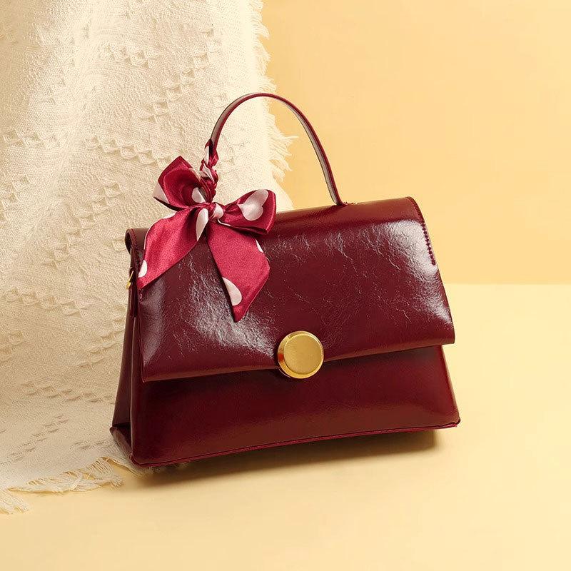 Retro Red Wedding Bag, High-end Crossbody Handbag, Large-capacity Wedding Bride's Mother Bag