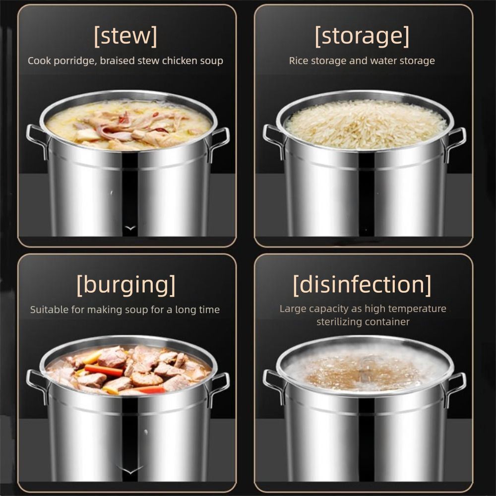 Кастрюля для тушения из нержавеющей стали 304, большая емкость, масляный бак, новая кастрюля, ресторан