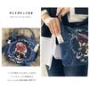 Shoulder Bag Mini 2way Bag Small Crossbody Lightweight Handbag Tote Bag Denim Ribbon Girl [DIVA Rose] Women's (Indigo Blue)