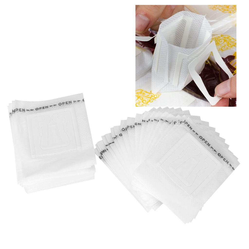 50 шт. одноразовый подвесной фильтр-мешок для кофе с капельницей, портативный фильтр-мешок для кофе, белый