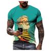 Summer Trend Personality Men Cartoon Casual Fun Graphic T-shirt New Fashion 3D Printed Kawaii Round Neck Short Sleeve Tees Tops