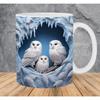 3D Сова, керамическая кружка для кофе, чашка для чая, новая стена с отверстиями, милая стена с отверстиями