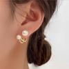 Women Light Luxury Minimalist Geometric Pearl Earrings Elegant 3D Stud Earrings Accessories Gift