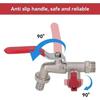 Double Valve Garden Faucet 2-in-1 - Anti-Freeze Outdoor Water Tap with Boiler Drain Function for Hose, Patios & Yard Use