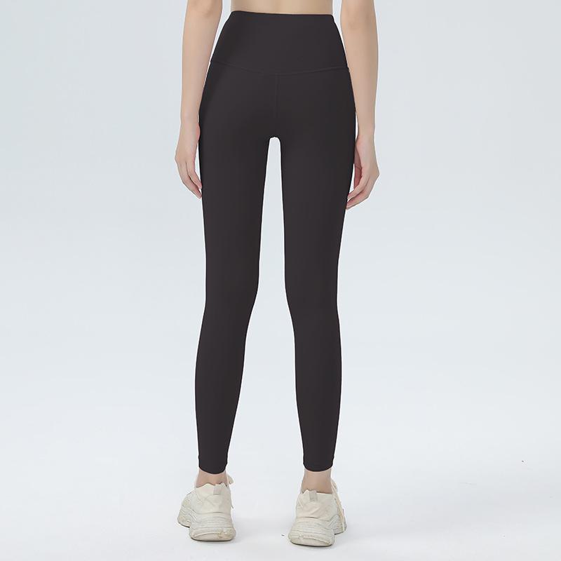 Бежевые леггинсы для йоги с высокой талией - Женские облегающие весенне-летние фитнес-легинсы для красивых ягодиц и бедер.