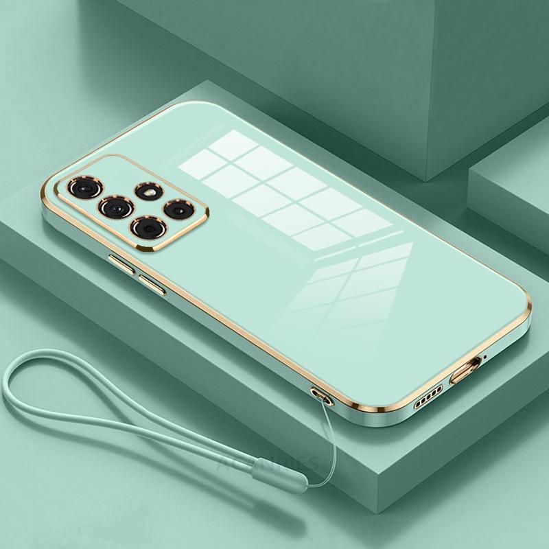 A 51 71 31 12 22 роскошный чехол-ремешок с покрытием из силикона для Samsung Galaxy A51 A71 4g A31 A12 A22 M51 M32 M53 M12 5g мягкий чехол