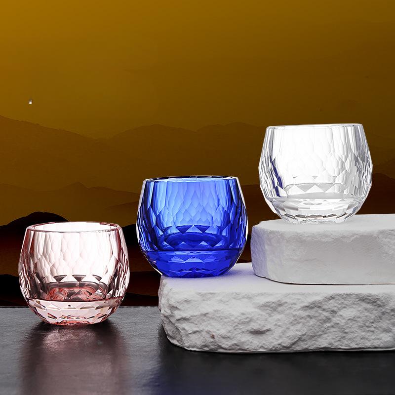 European Style Glass SGlass Star Diamond White Wine Glass Home Use Cup Glass Cup SGlass Bar Barware Supplies