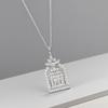 Hui Zhiyi S925 Silver Happy Door Castle Necklace - Versatile, High-End Design