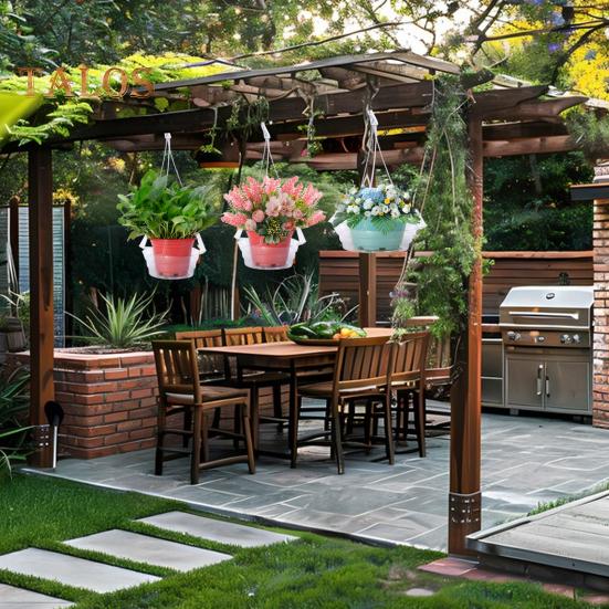 10 шт., поддон для цветочного горшка, поддон для сбора капель, защита от влаги, интегрированный крючок, прозрачный пластиковый поддон