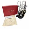 Идеальные сандалии Salvatore Ferragamo VINCI X5 Замшевый ремешок Gancini черный Женские 6 Б/у