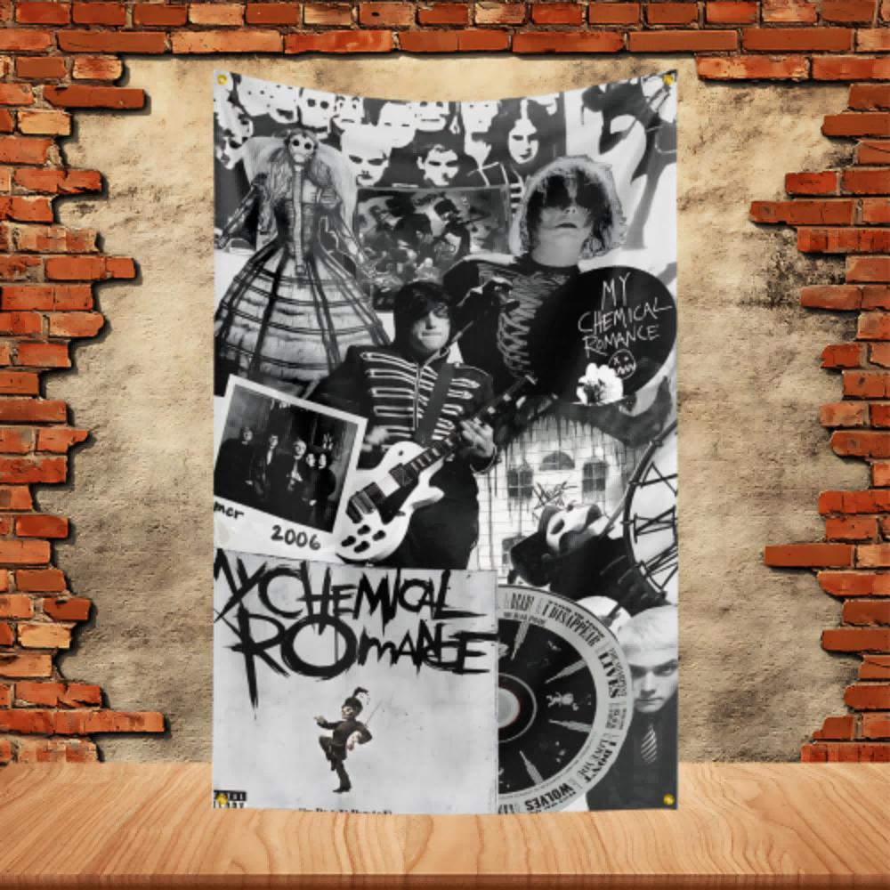 Флаг-Баннер Группы My Chemical Romance, Полиэстер, Печатный Флаг, Гобелен для Сада, Гаража, Флаг для Концерта