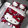 Милый Набор Постельного Белья Hello K-Kitty Домашний Стиль Мягкий Хлопок для Стирки Кровать 3-х Предметный Набор Подарок для Студенческого Общежития