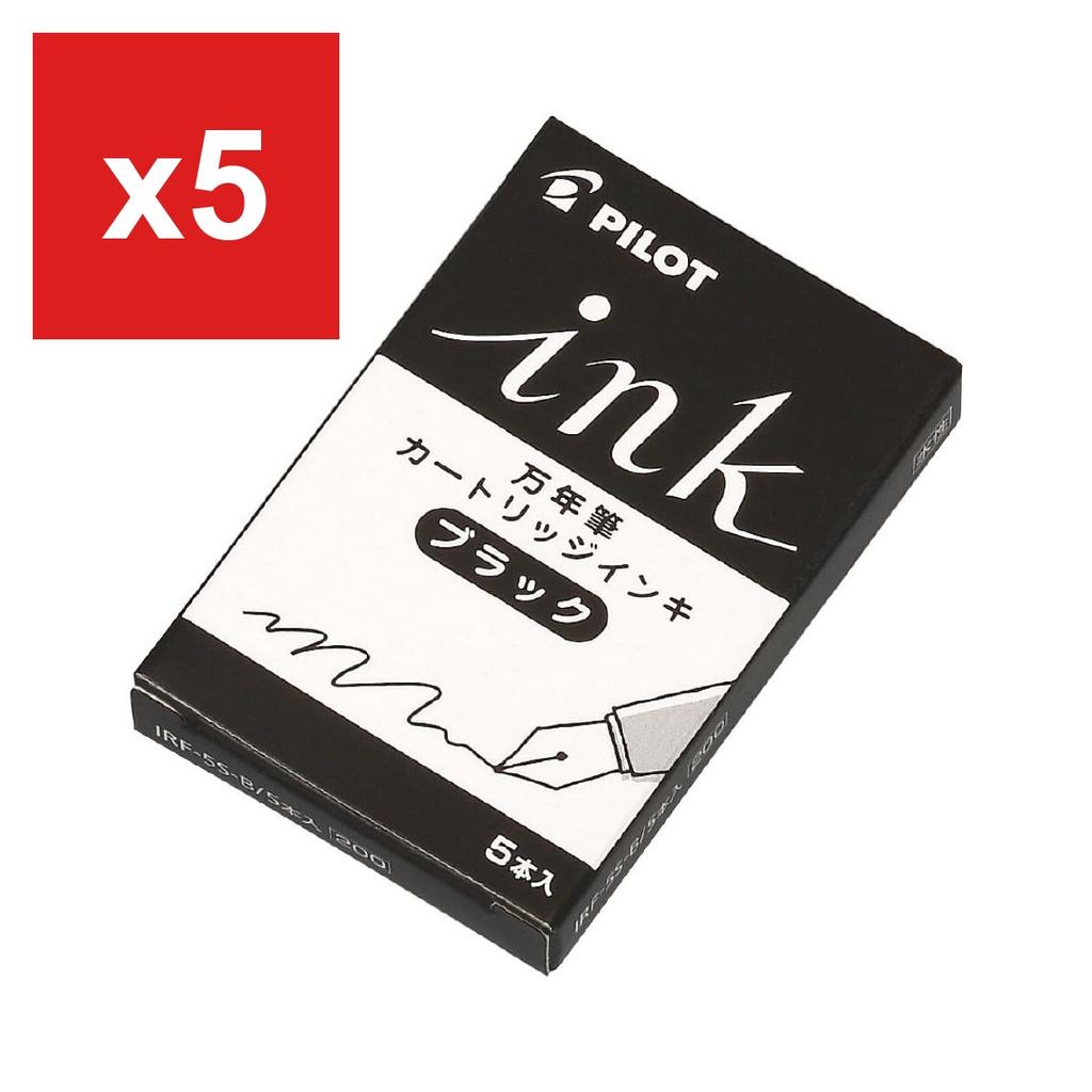 Pilot Fountain Pen Ink Cartridges, Black, IRF5SB