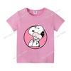 Snoopys Kids TShirt Cartoon Dog Merch Boy Girl Short Sleeve Tops Summer Breathable Cute Child Casual Clothes Birthday Gift