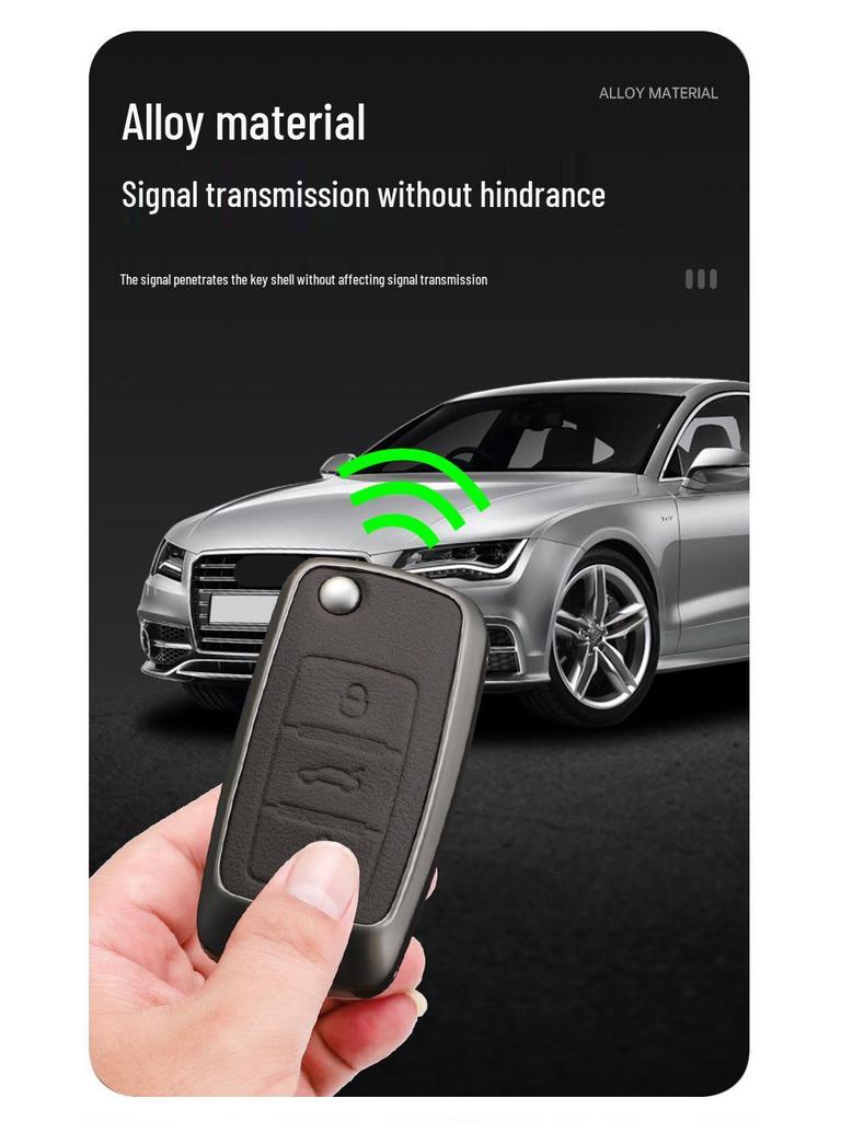 Volkswagen Key Case for Magotan, Passat, Tiguan, Sagitar, Tayron, CC, Lavida - Men's Car Key Shell with Buckle