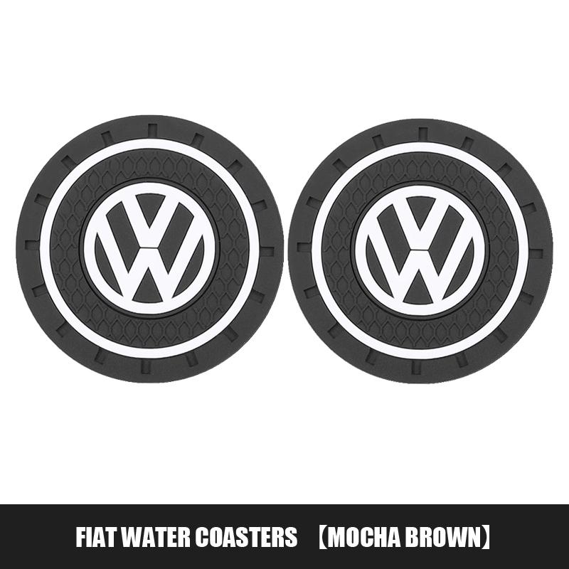 2026 Hot Valve Stems Caps 2Pcs Silicone Coaster Car Water Cup Pad Anti-slip Mat Auto Interior For Volkswagen VW Eos Caddy Scirocco Beetl