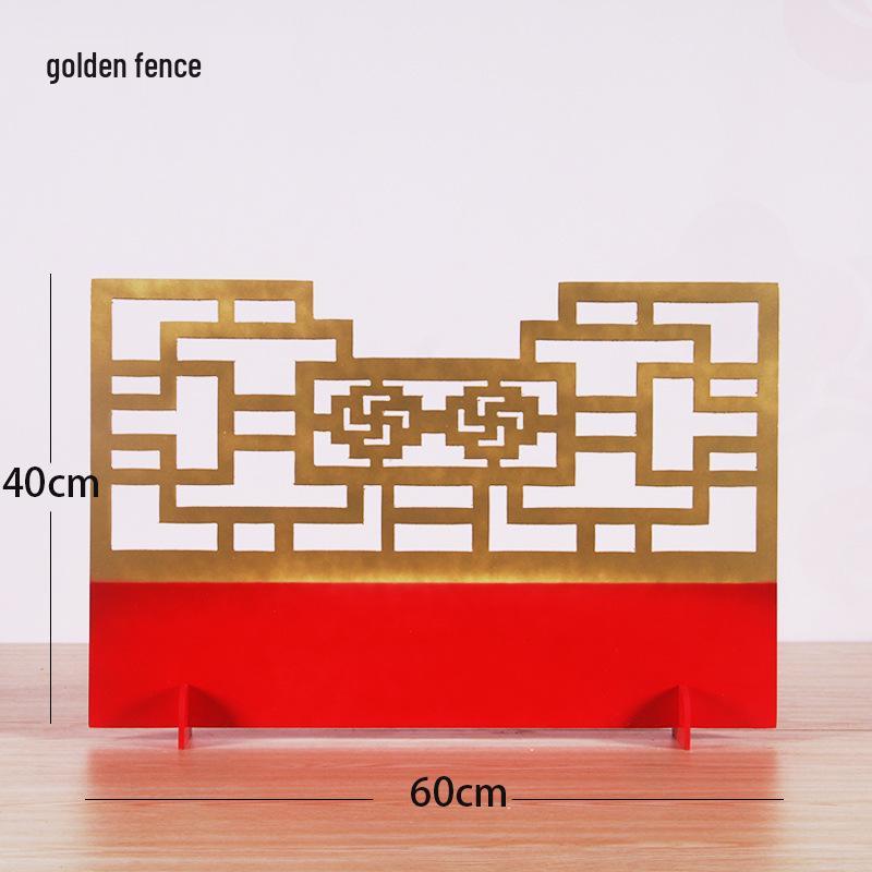 Ancient Style Chinese New Year 2026 Spring Festival Window Display and Mall Decoration with Fence Ornament