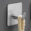 6Pcs Wall Storage Hooks Strong Load-bearing Punch Free Simple Installation Self-Adhesive Stainless Steel Hooks Set