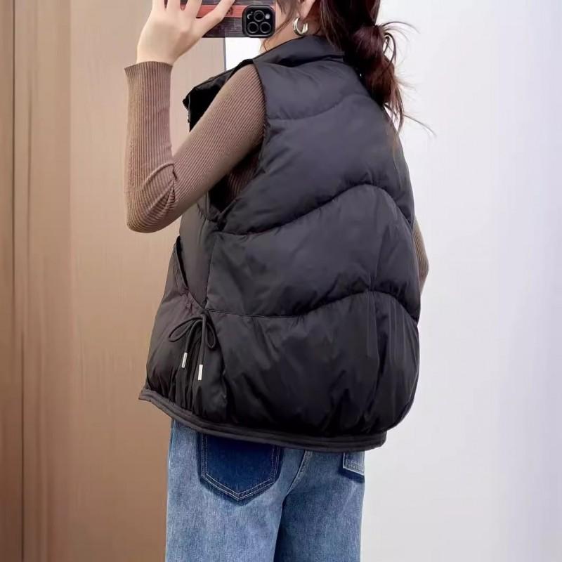 Womens Puffer Vest Winter Warm Sleeveless Jacket Loose Fit Casual Outerwear