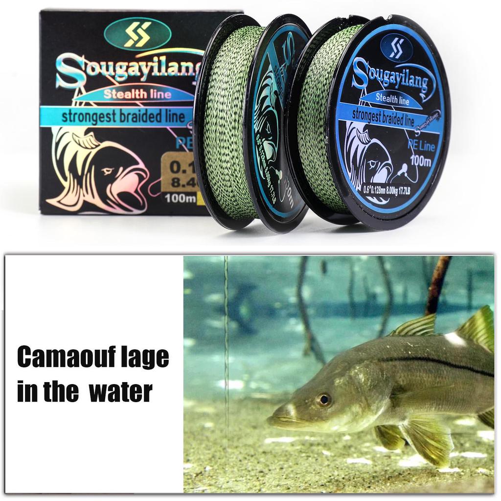 SOUGAYILANG Рыболовная леска 100 м, мультифиламентная плетеная японская рыболовная снасть для окуня, рыболовная проволока