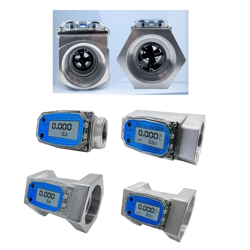Digital Liquid Flow Meter 1in/2in/2.5in/3in Electronic Water Flow Meter Flowmeter with LCD Display A0KF