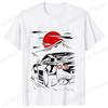 New Fashion Tees Shirt Short Sleeve Men Women Clothing Crewneck Loose Tops Japanese Car Drift Race Car R35 Graphics T-shirts