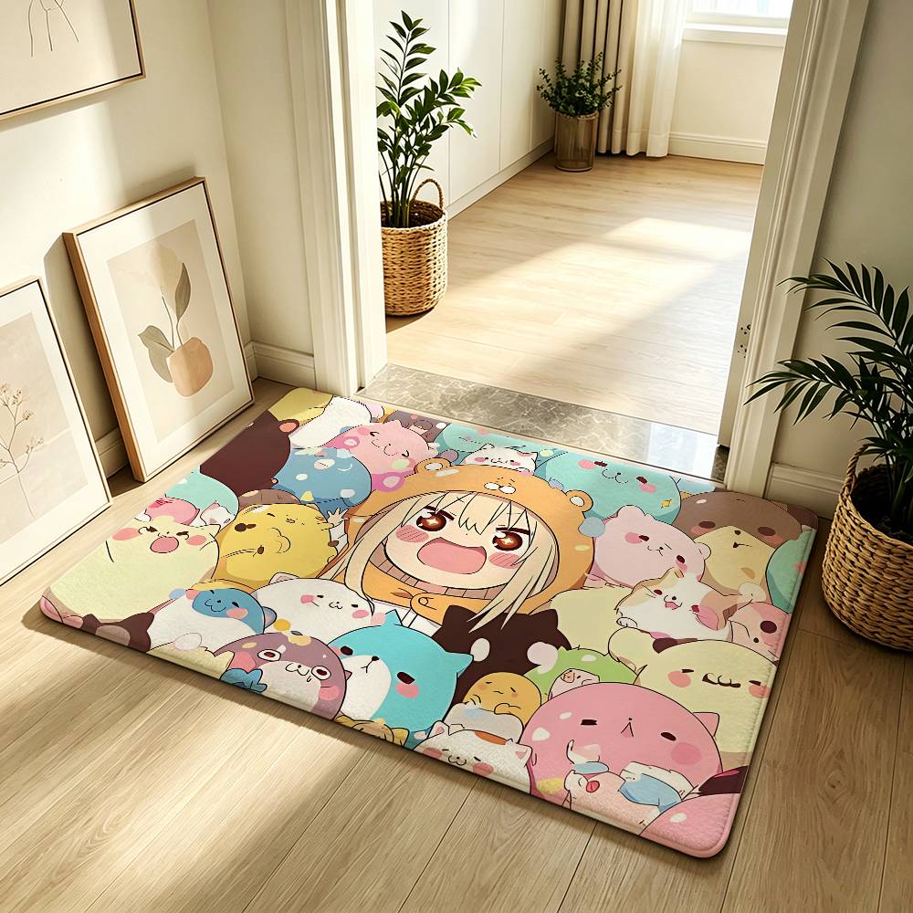 Anime U-Umaru-chans Carpet Bathroom Anti-slip Mat Door Mat Home Decoration Mat Entrance Door Mat Scratch-resistant Door Mat