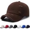 New Broken Edge Hole Four Seasons Baseball Cap Men's Light Plate Solid Color Old Sun Hat Casual Sunshade Sunscreen Cap Women