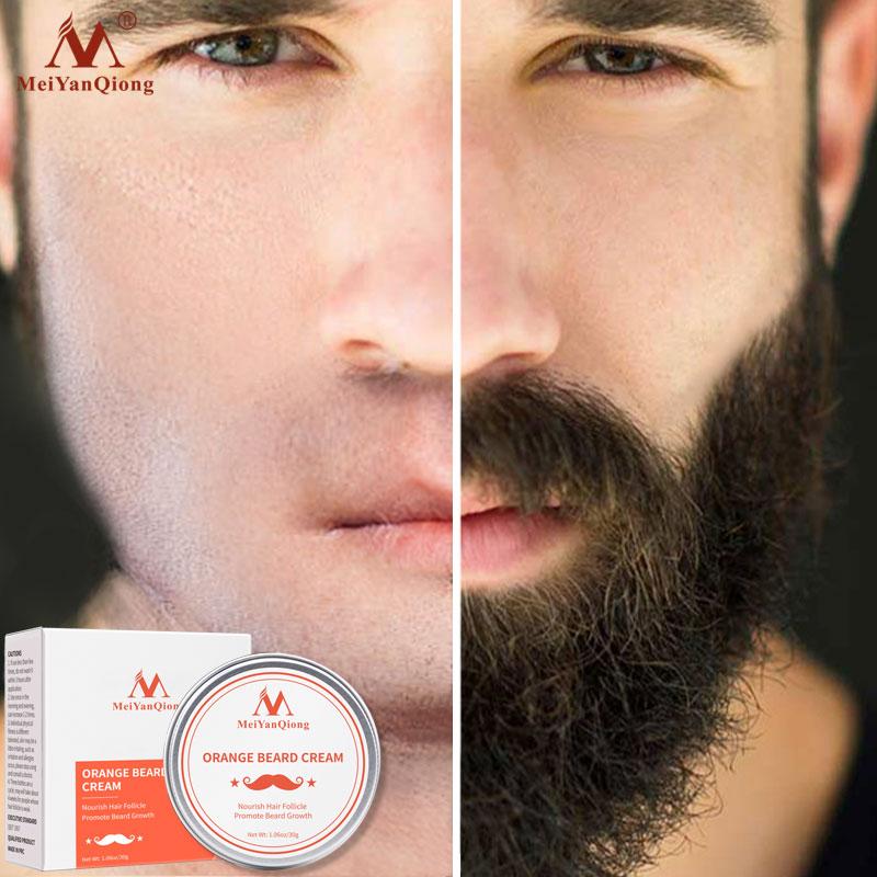 MEIYANQIONG 100% Natural Beard Dye Cream Men Mustache Beard Cream Natural Beard Care
