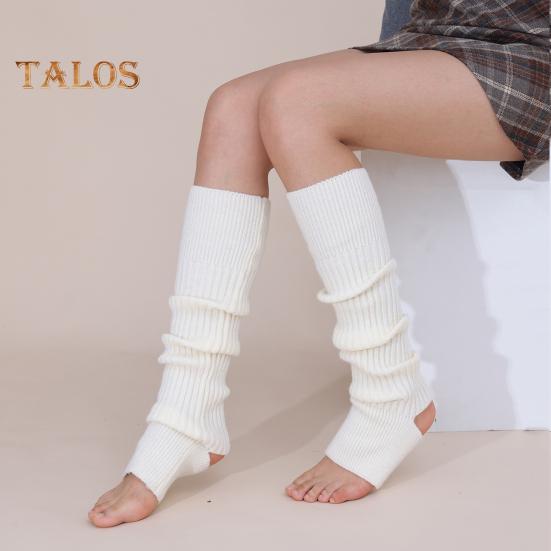 1 пара зимних гетр, теплые ребристые трикотажные полоски, эластичные трикотажные носки до щиколотки с отверстием для пятки, аксессуары 80-х для вечеринок, спорта, йоги, танцев