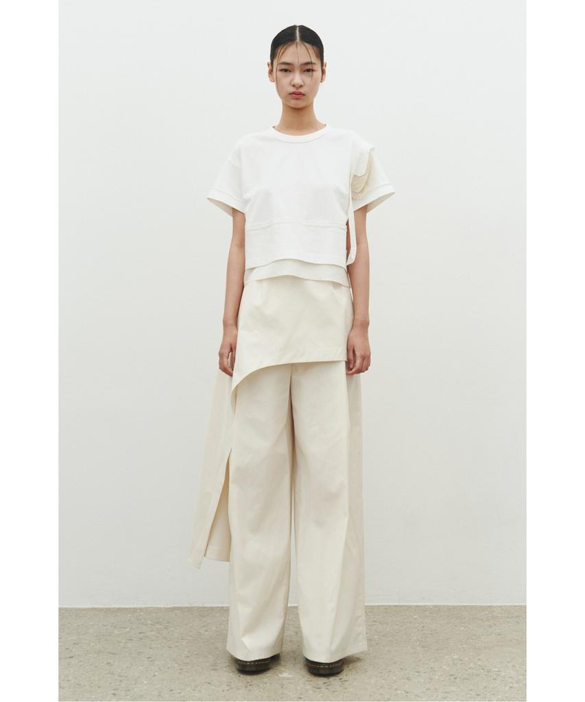 RECODE Interlining Patchwork Crop T-Shirt_Rqtam25528Whx