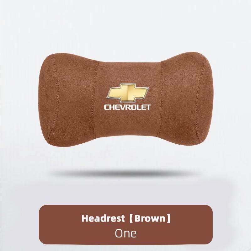 AABHE1 Suede Car Headrest Soft Memory Foam Comfort Lumbar Support Pillow Auto Interior For Chevrolet Spark Captiva Cruze Z71 Aveo Onix