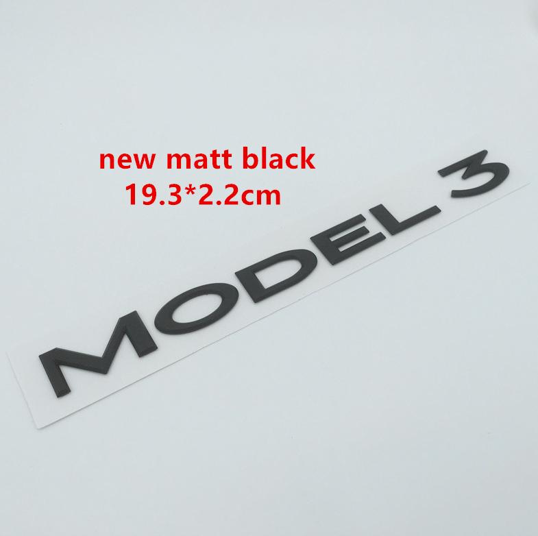 VCZRW1 1pcs 3D ABS for Tesla Model 3 car Letter Front Hood Head Bonnet Emblem Rear Tail Trunk Sticker Badge Decal styling Accessories