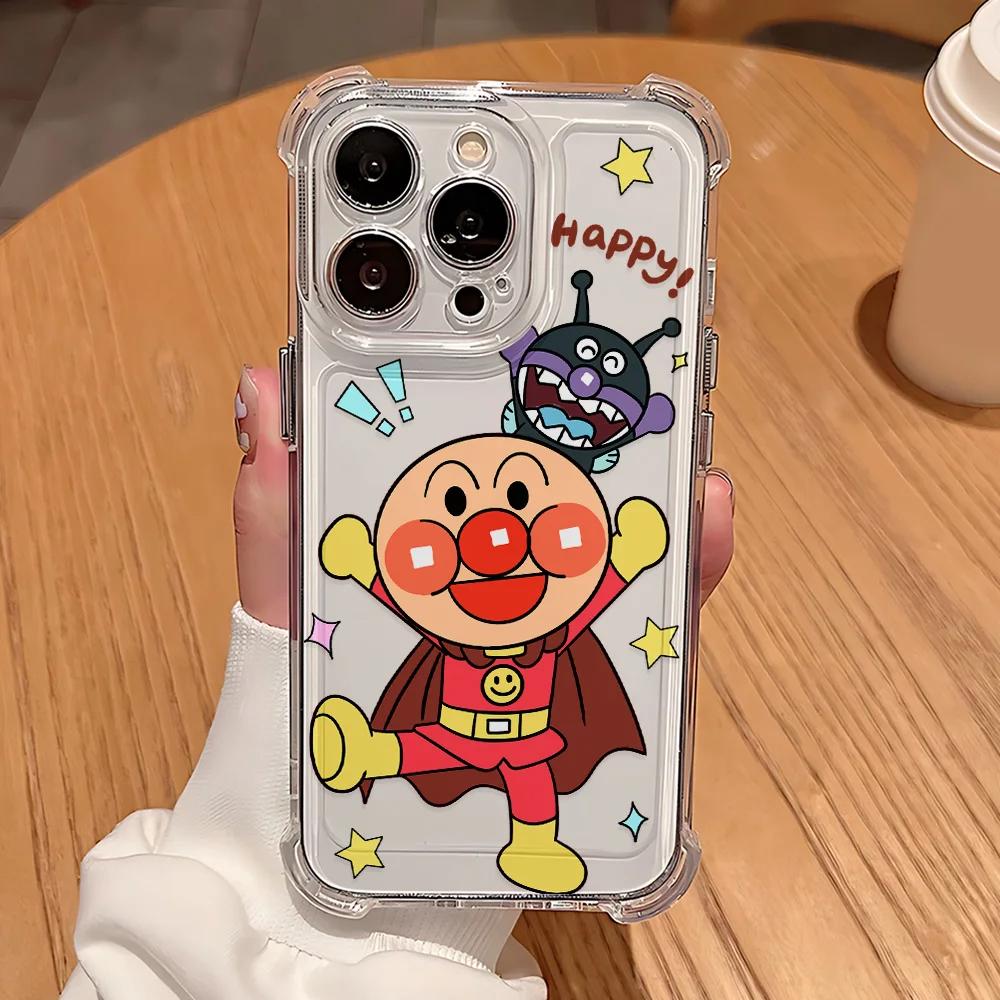 Anime Anpanmans Phone Case for Samsung S25 S24 S23 S22 S21 S20 Note20 FE Ultra Plus 5G Transparent Funda Coque